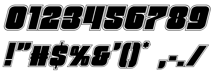 Funk Machine Academy Italic Font OTHER CHARS