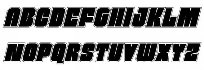 Funk Machine Academy Italic Fuentes MAYÚSCULAS