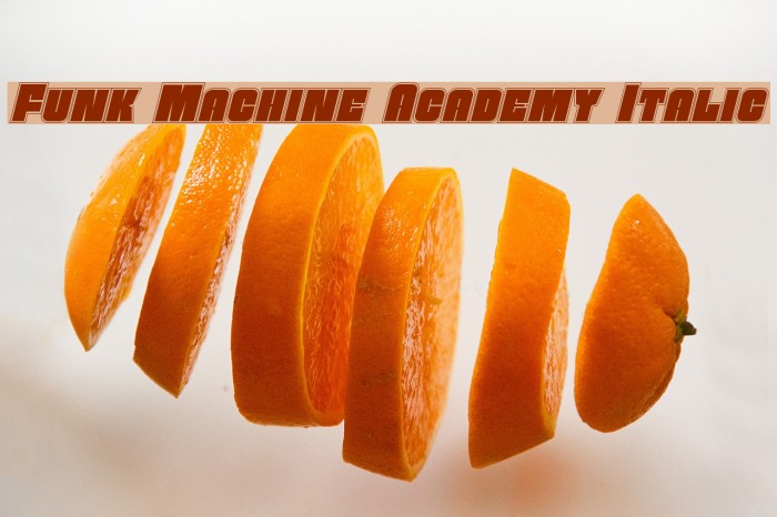 Funk Machine Academy Italic Font examples