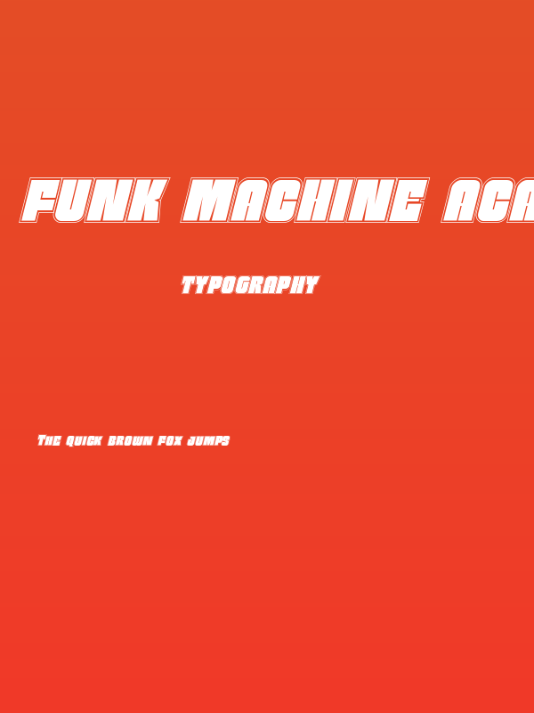 Funk Machine Academy Italic Poster