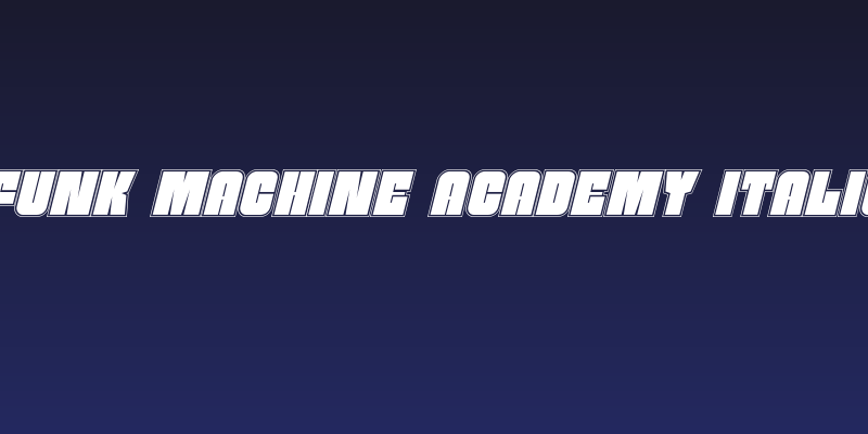 Funk Machine Academy Italic Social Header