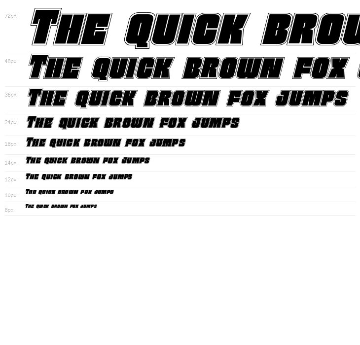 Funk Machine Academy Italic Waterfall