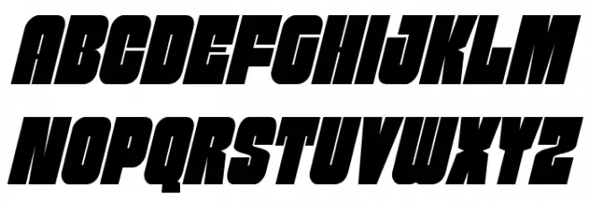 Funk Machine Condensed Italic Polices MAJUSCULES