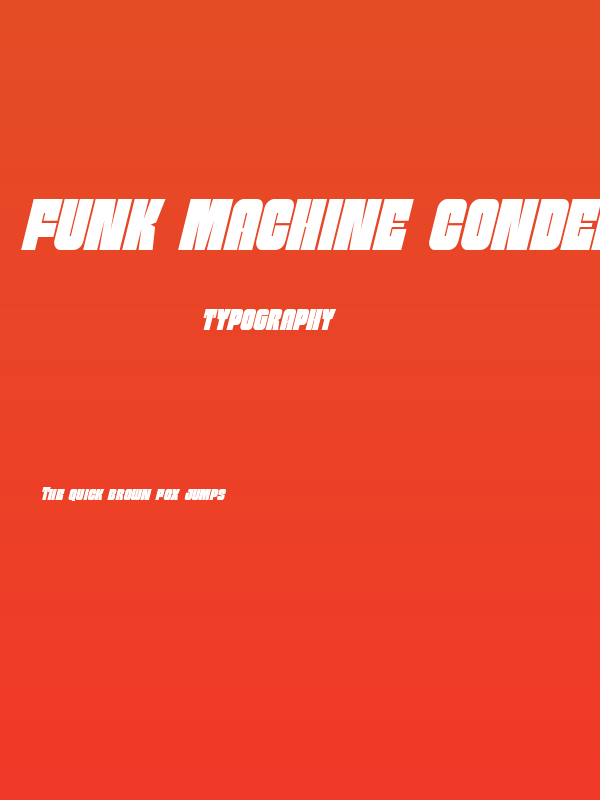 Funk Machine Condensed Italic Poster