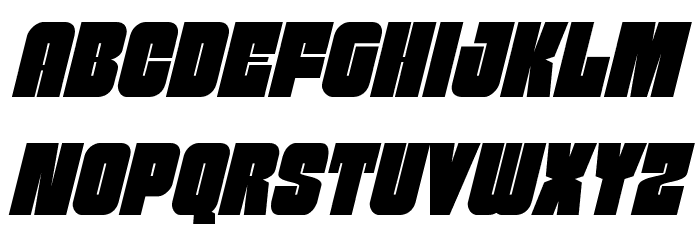 Funk Machine Condensed Italic フォント 小文字