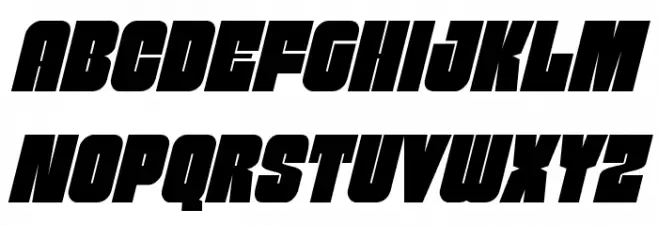 Funk Machine Condensed Italic フォント 小文字
