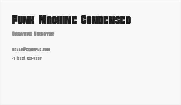 Funk Machine Condensed Business Card
