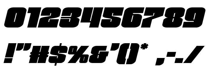 Funk Machine Expanded Italic Font OTHER CHARS