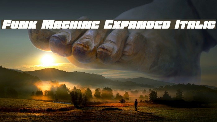 Funk Machine Expanded Italic Font examples