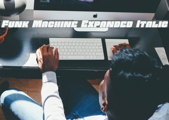 Funk Machine Expanded Italic Font examples