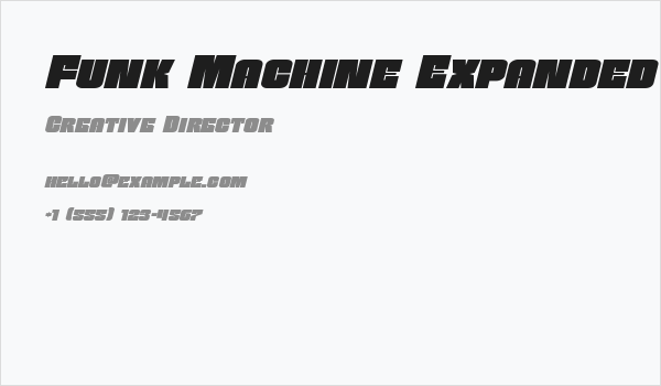 Funk Machine Expanded Italic Business Card