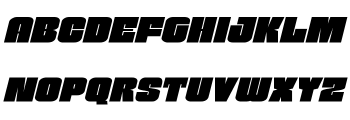 Funk Machine Expanded Italic Font LOWERCASE