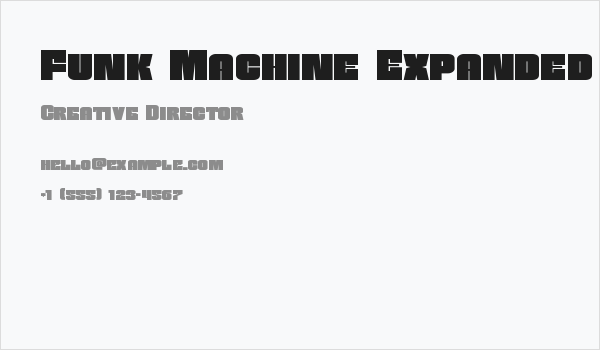 Funk Machine Expanded Business Card