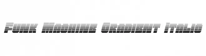 Funk Machine Gradient Italic  Frei Schriftart Herunterladen