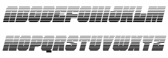 Funk Machine Gradient Italic Schriftart Groß