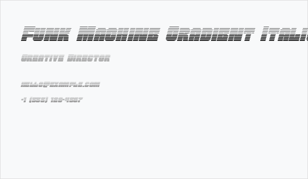 Funk Machine Gradient Italic Business Card