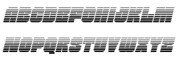 Funk Machine Gradient Italic Font LOWERCASE