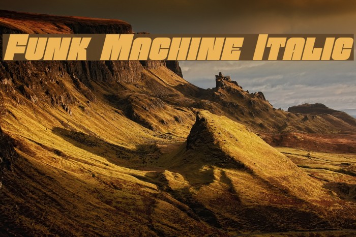 Funk Machine Italic Example 1