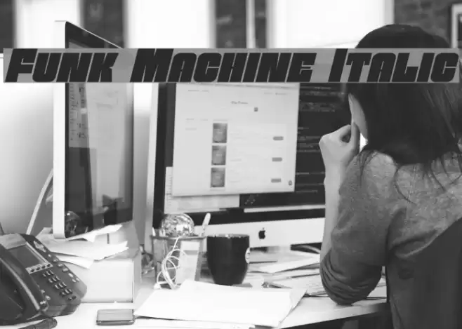 Funk Machine Italic Font examples