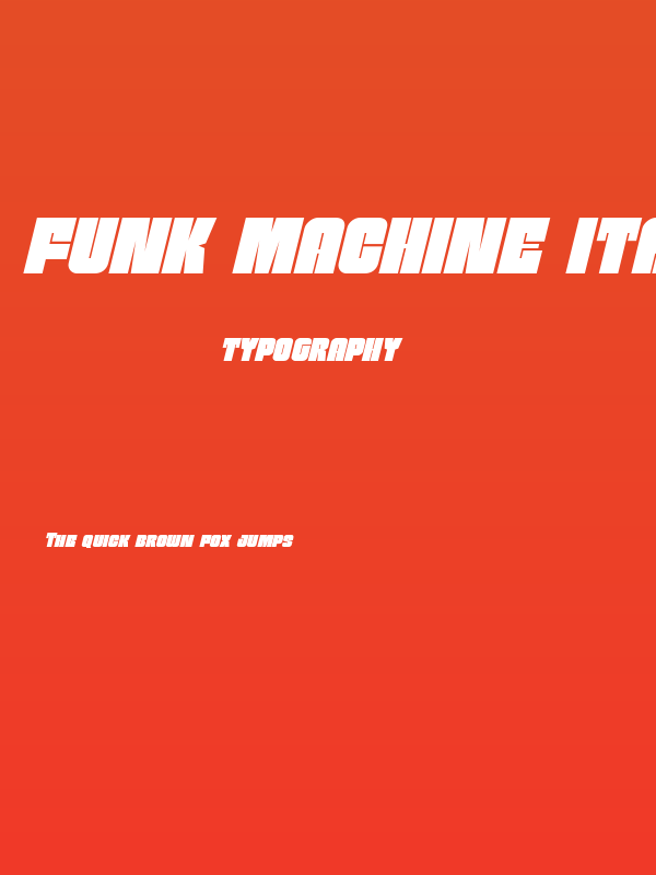 Funk Machine Italic Poster