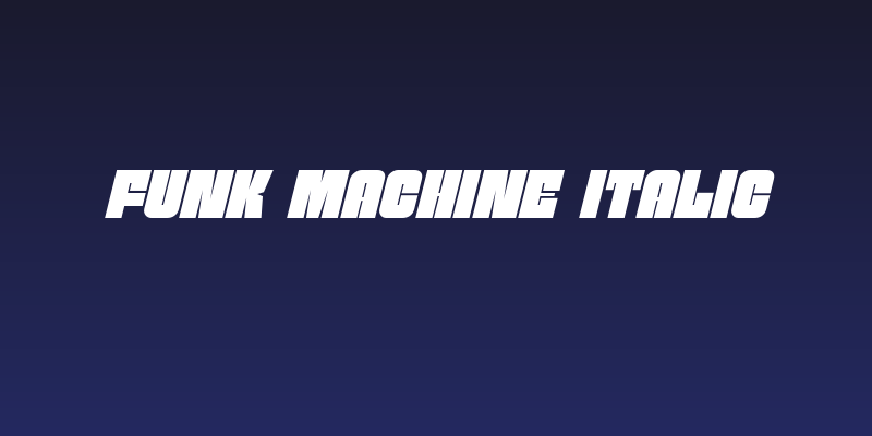 Funk Machine Italic Social Header