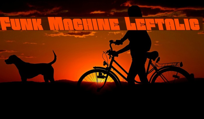 Funk Machine Leftalic फ़ॉन्ट examples
