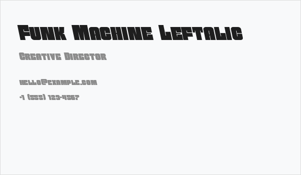 Funk Machine Leftalic Business Card