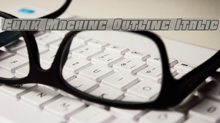 Funk Machine Outline Italic Font examples