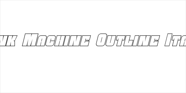 Funk Machine Outline Italic Logo