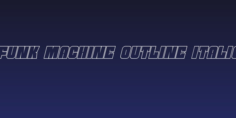 Funk Machine Outline Italic Social Header