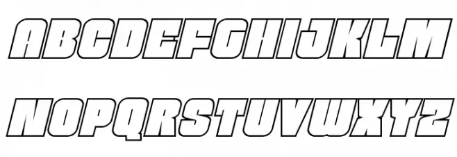 Funk Machine Outline Italic 字体 小写