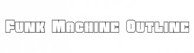 Funk Machine Outline  नि: शुल्क फ़ॉन्ट्स डाउनलोड