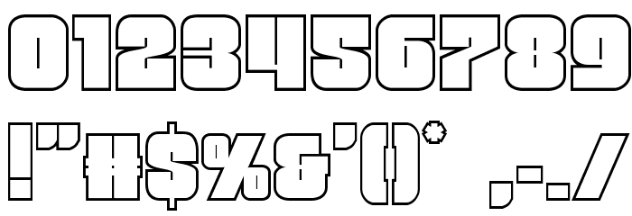 Funk Machine Outline Font OTHER CHARS