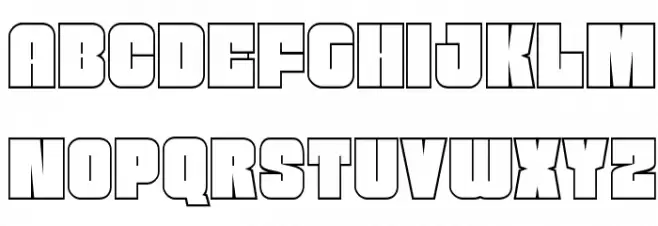 Funk Machine Outline خط أحرف كبيرة