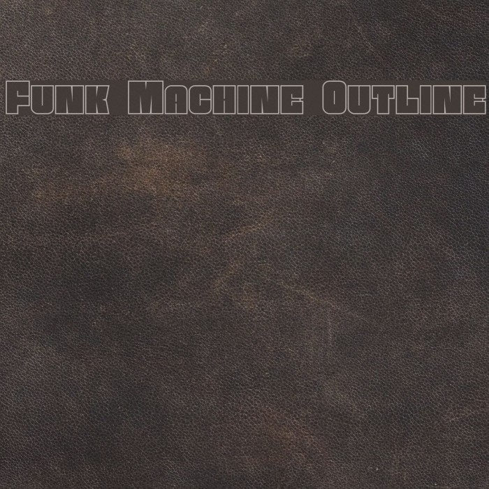 Funk Machine Outline Font examples