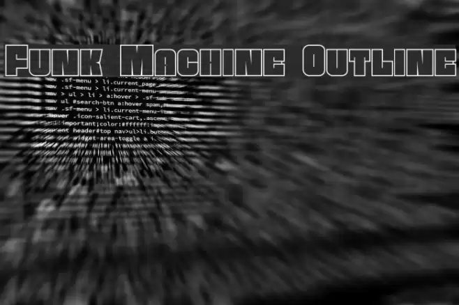 Funk Machine Outline Font examples