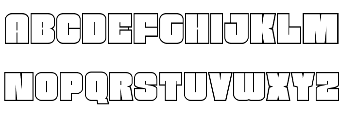 Funk Machine Outline Font LOWERCASE