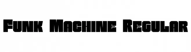 Funk Machine Regular  Frei Schriftart Herunterladen