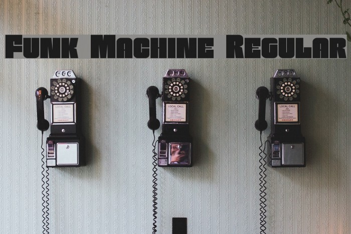 Funk Machine Regular Font examples