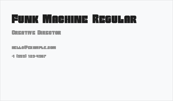 Funk Machine Regular Business Card