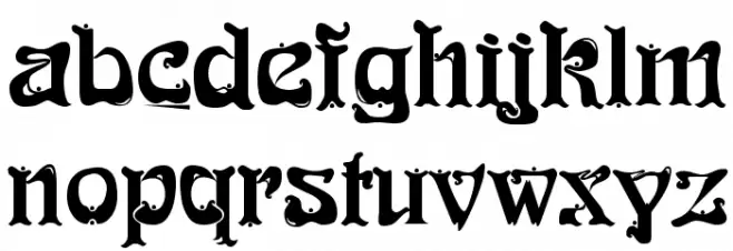 Funk Regular Schriftart Kleinbuchstaben