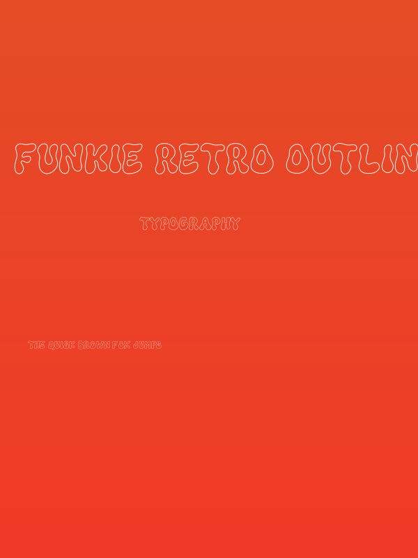 Funkie Retro Outline Poster