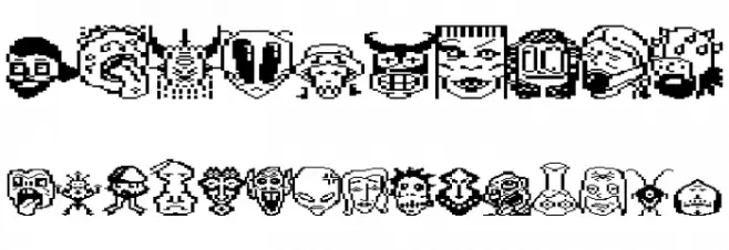 Funky Beheadz Irregular Font OTHER CHARS