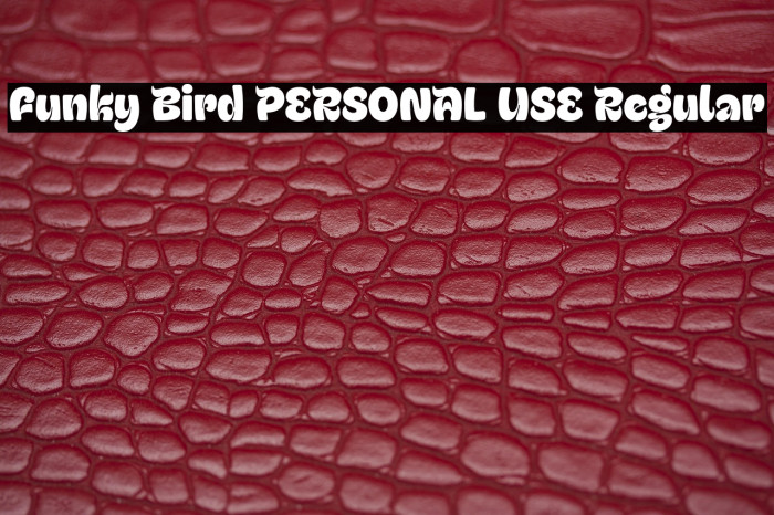 Funky Bird PERSONAL USE Regular Example 1