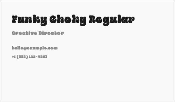 Funky Choky Regular Business Card
