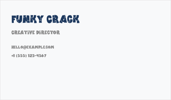 Funky Crack Business Card