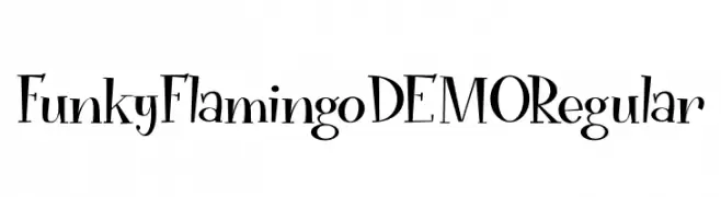 Funky Flamingo DEMO Regular  नि: शुल्क फ़ॉन्ट्स डाउनलोड