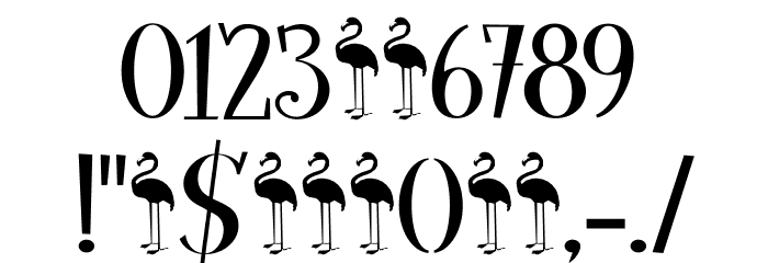Funky Flamingo DEMO Regular Font OTHER CHARS