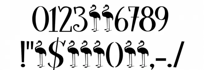 Funky Flamingo DEMO Regular Font OTHER CHARS