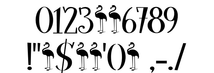 Funky Flamingo DEMO Regular Font OTHER CHARS